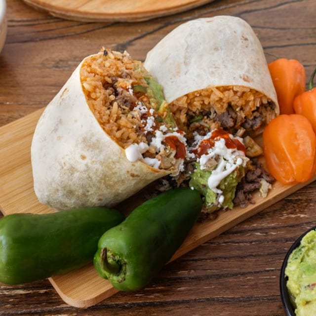 "El Diablo" Handheld Burrito.