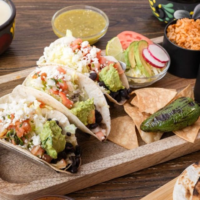 Guac and Bean Tacos.