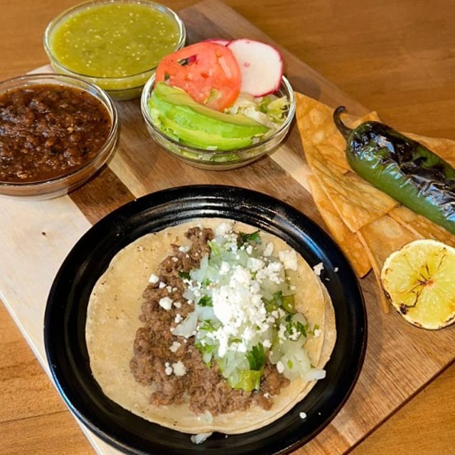 Carne Picada Single Taco.