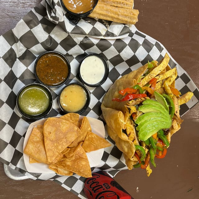Chicken Fajita Salad Combo.